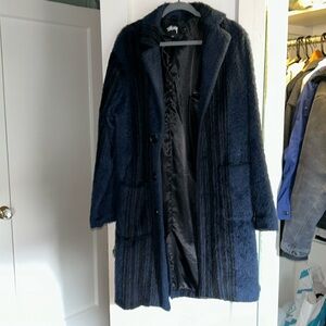 Stussy stripe overcoat